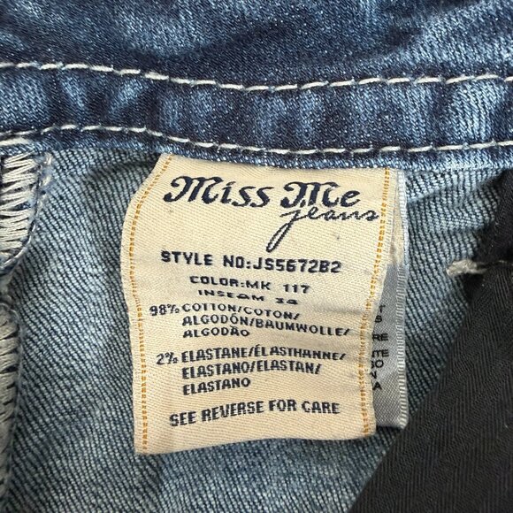 Miss Me Embellished Medium Wash Boot Cut Jeans Size 29 - Picture 11 of 11